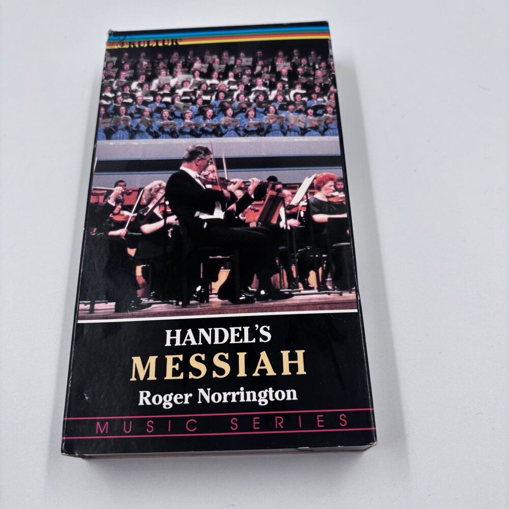 Vintage Handel’s Messiah Roger Norrington Conducts Classical Music VHS Tape